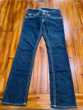 True Religion Women's Dark Blue Boot-Cut Jeans